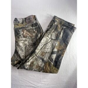 Wrangler Double Knee Jeans Mens 38x30 Camouflage Straight Relaxed Real free